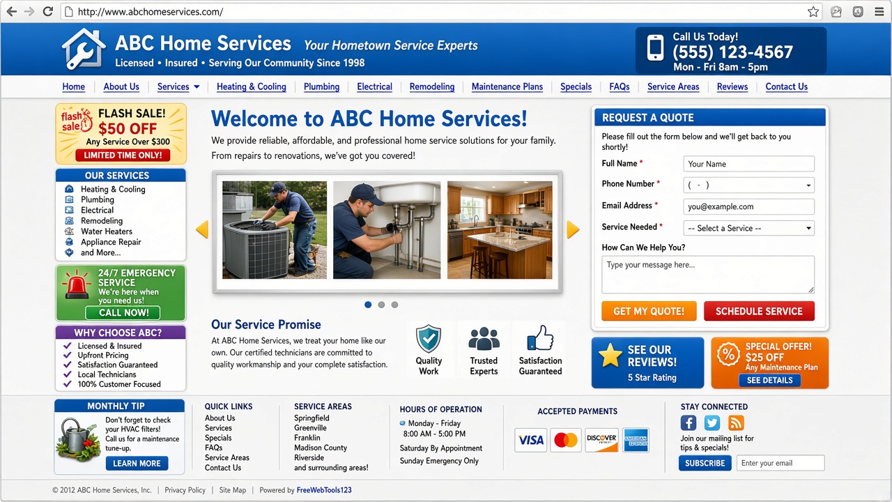 Website before Duyuz redesign — weak hierarchy and unclear calls to action